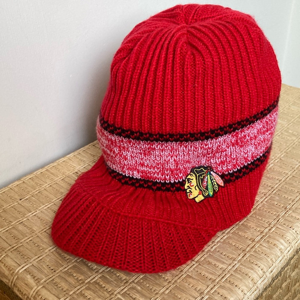 Reebok Red Knit Hat with Embroidered Logo